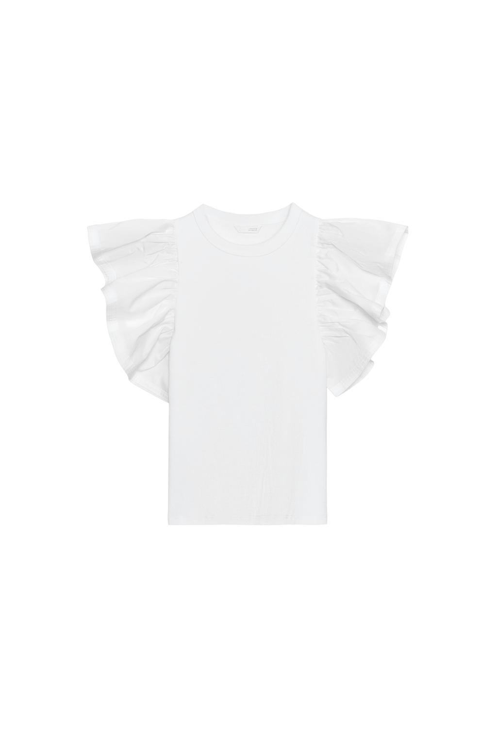 COMBINATION RIB RUFFLE TOP - image 3