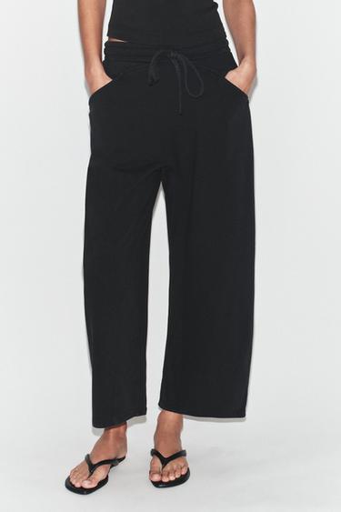 Zara WASHED EFFECT FLEECE PANTS - Anthracite grey