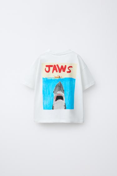 T-SHIRT ILLUSTRATION JAWS © X DYLAN´S T-SHIRT CLUB X ZARA - Blanc de Zara - Image 1