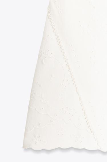 TOP BUSTIER BRODÉ - Blanc cassé de Zara - Image 9