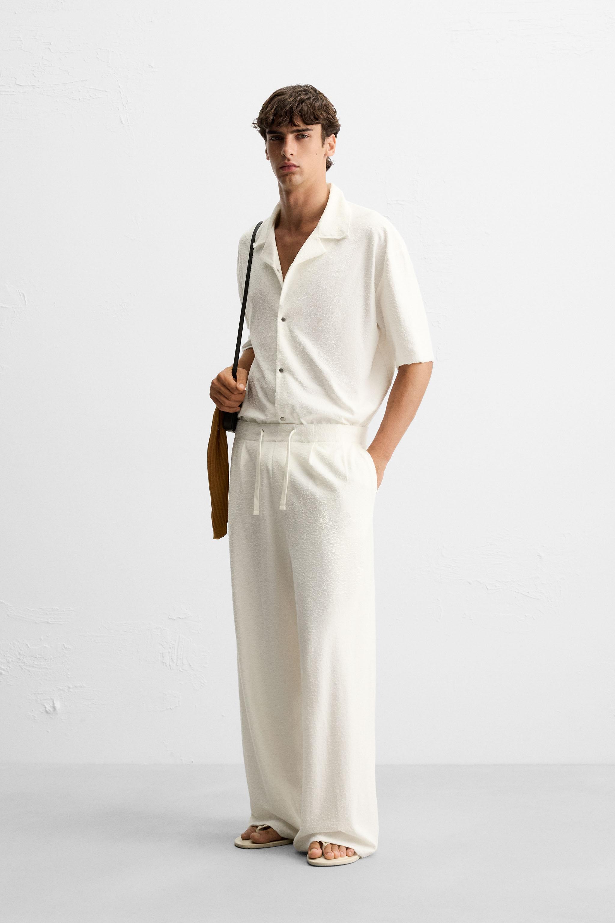 TEXTURED RELAXED FIT PANTS