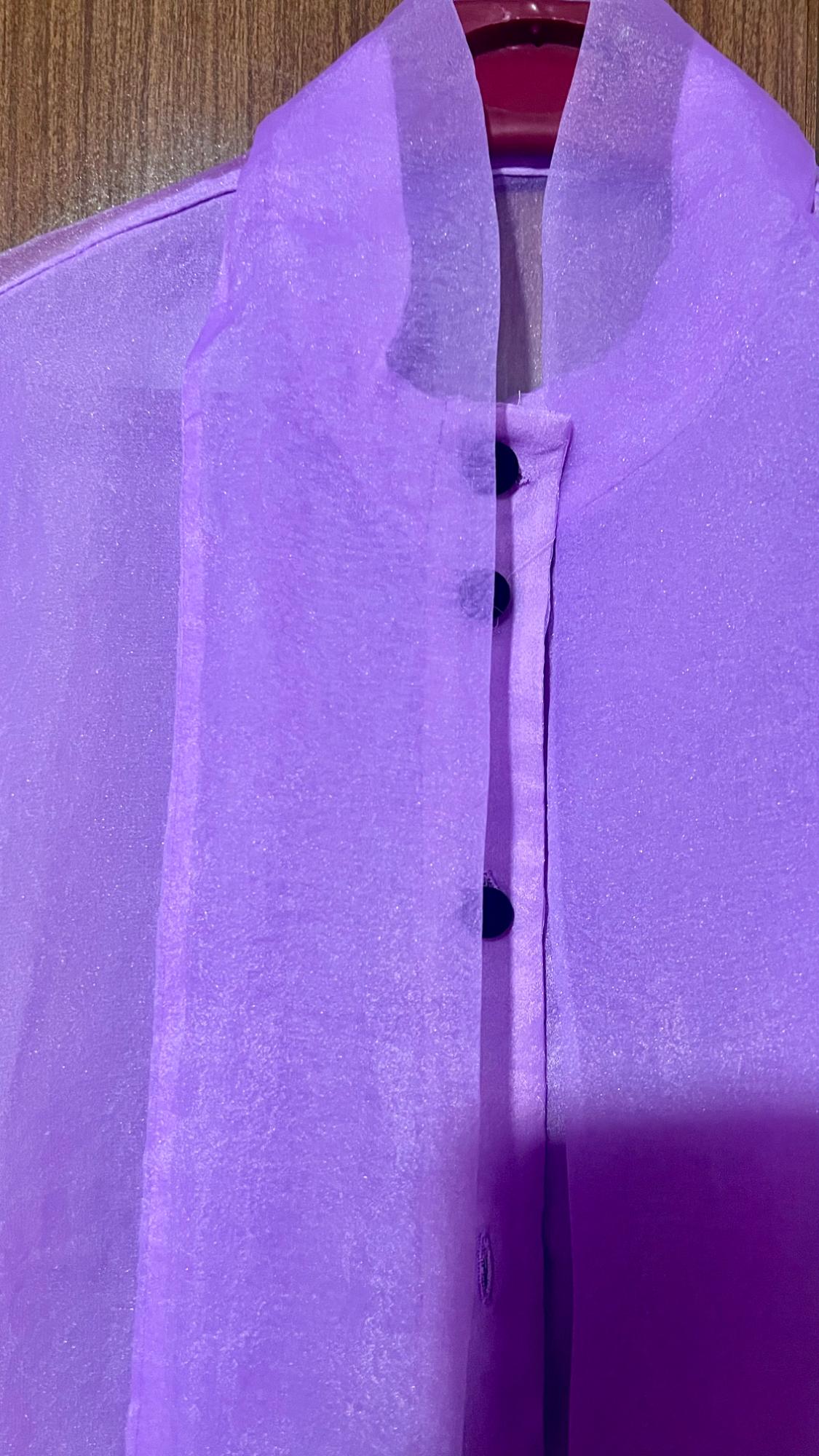 ORGANZA BLOUSE WITH BOW DETAIL - Image 2