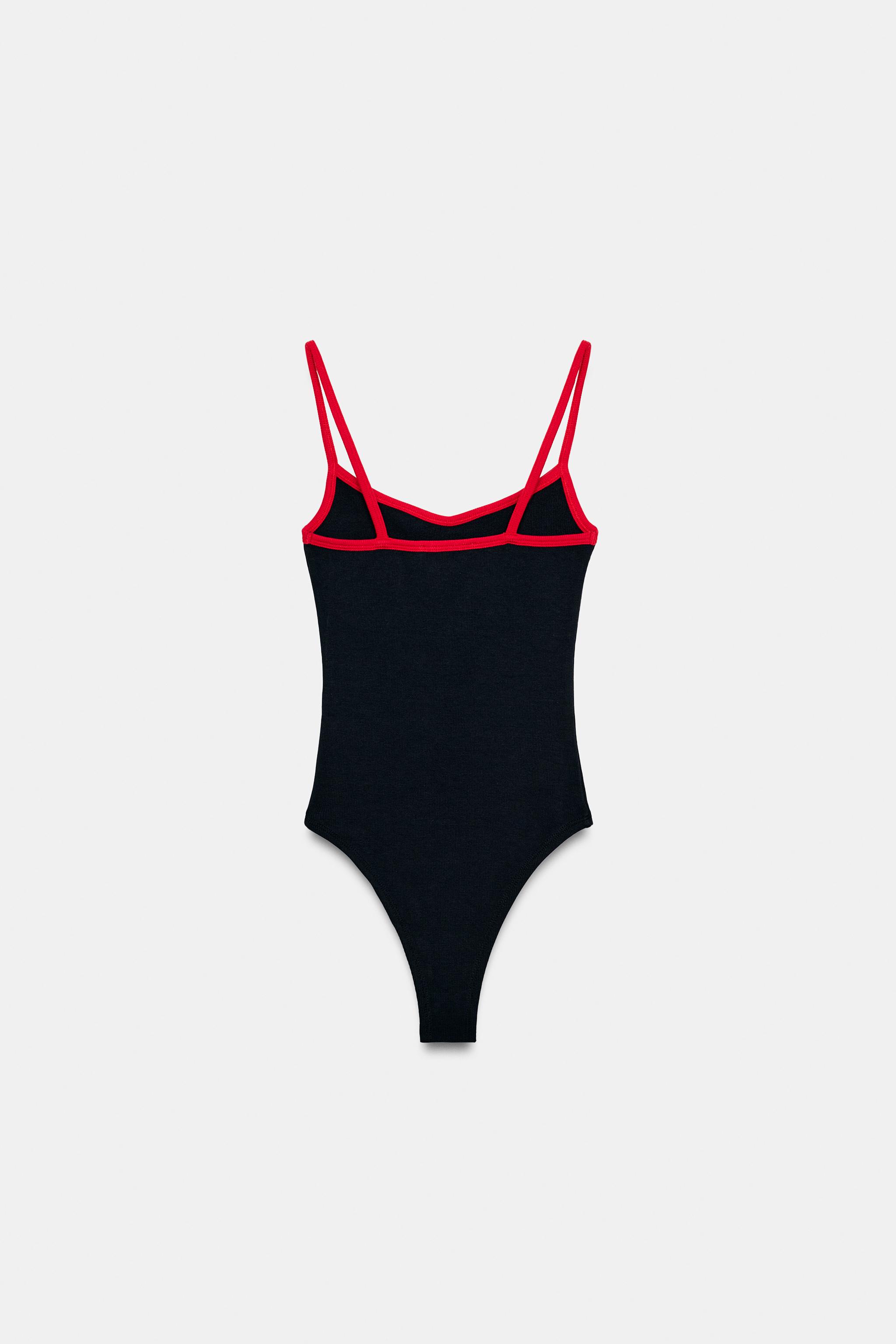 Zara Kontrast Şeritli Body görsel 7