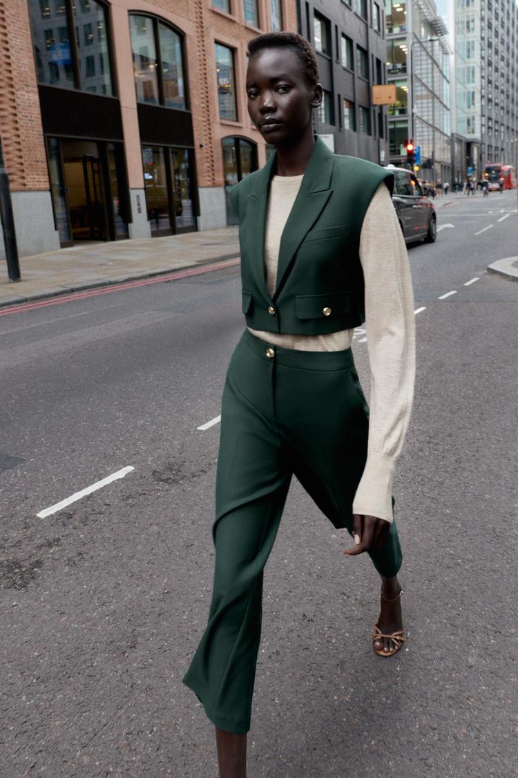 Pantaloni Culotte Pantaloni Vita Alta Con Fiocco Zara Motivi Per