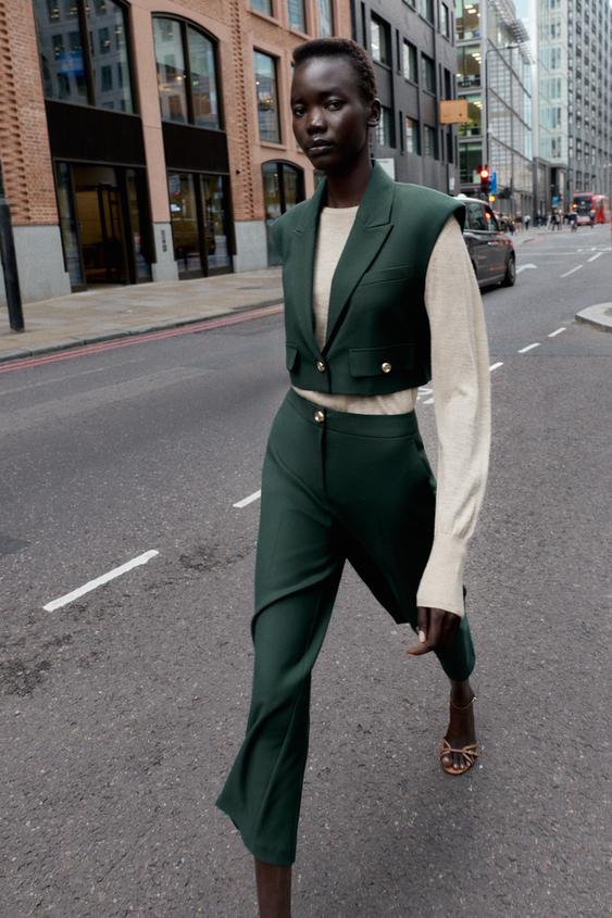 HIGH-WAISTED CULOTTE PANTS