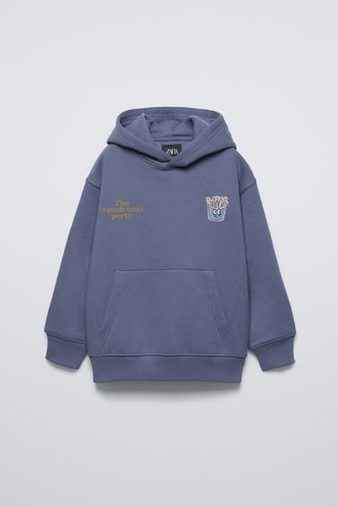 SWEAT À PIÈCE FRITES - Bleu de Zara - Image 0