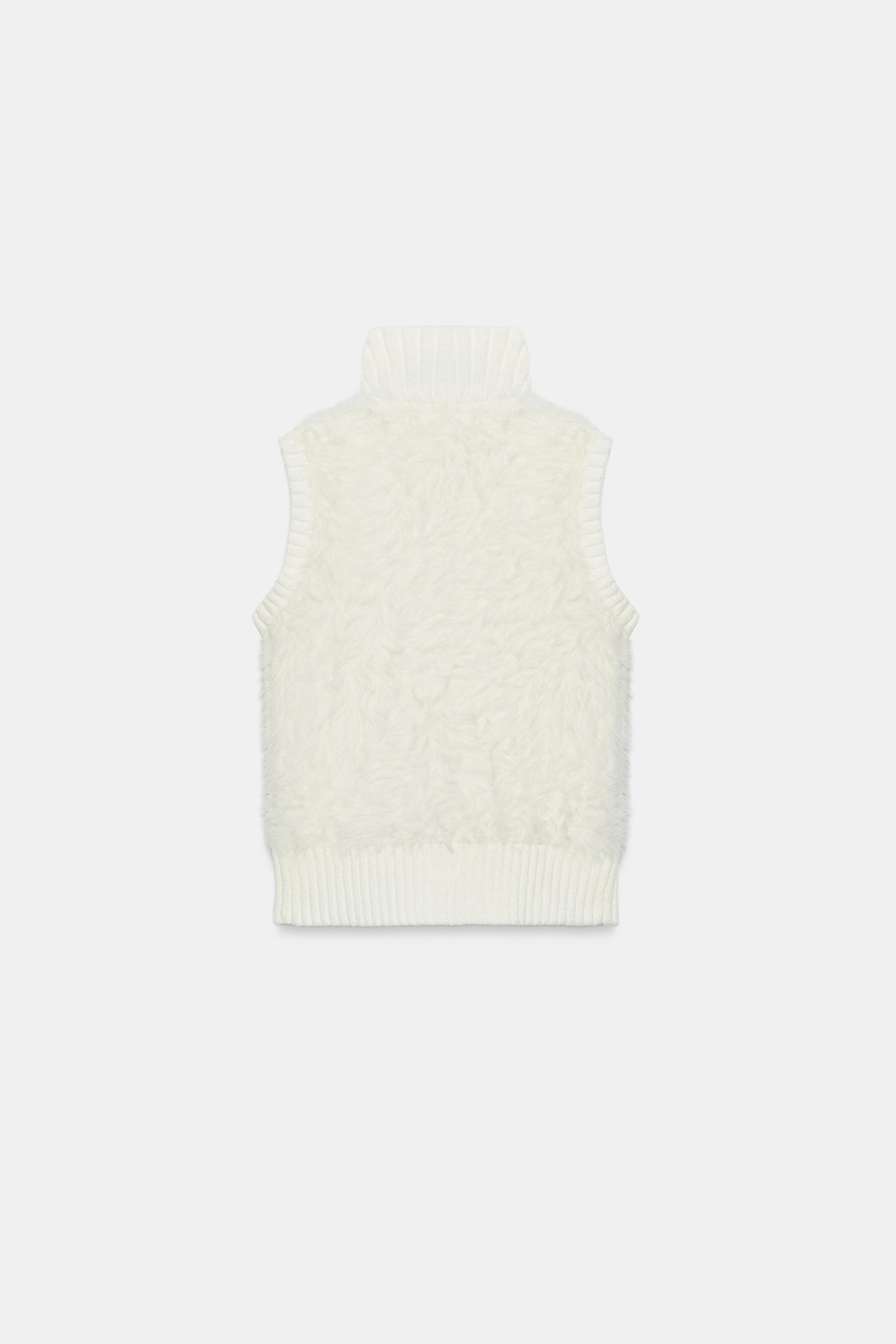 FAUX FUR COMBINED VEST