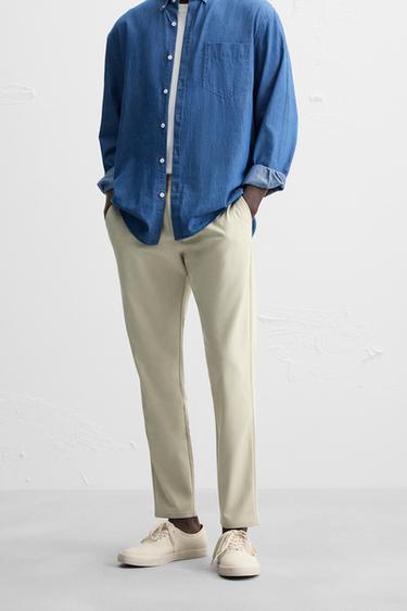 БРЮКИ SLIM FIT COMFORT — КАМЕННО-СЕРЫЙ от Zara