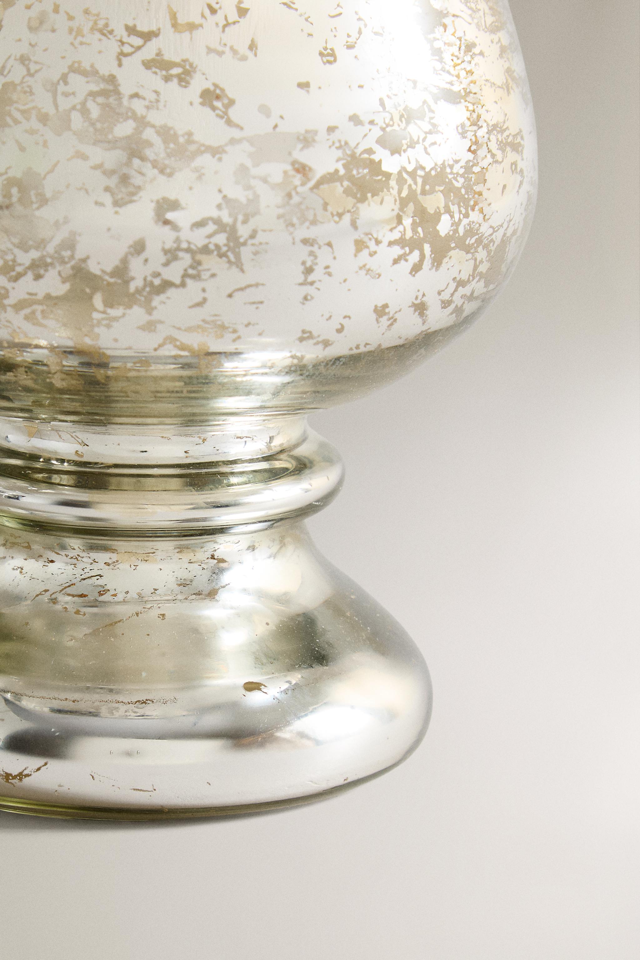 CHRISTMAS GLASS TEALIGHT HOLDER