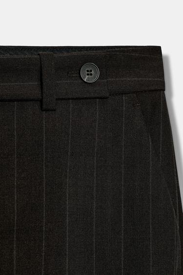 PANTALON À RAYURES ZW COLLECTION - Brown Stripes de Zara - Image 6