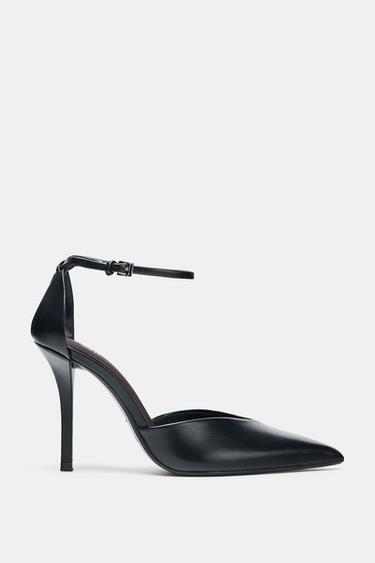 Zara ANKLE STRAP HEELS - Black