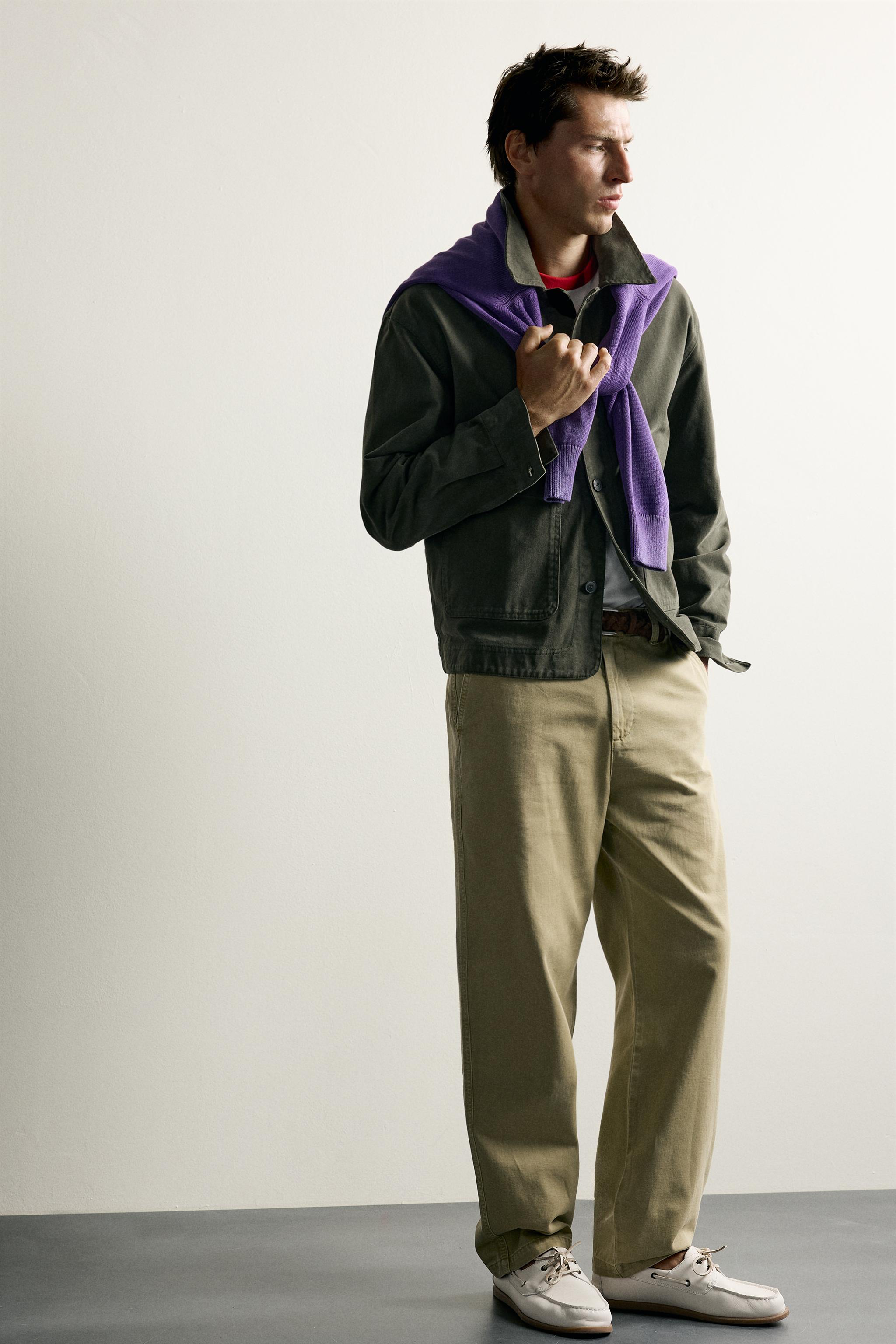 Zara STRAIGHT FIT CHINO PANTOLON görsel 6