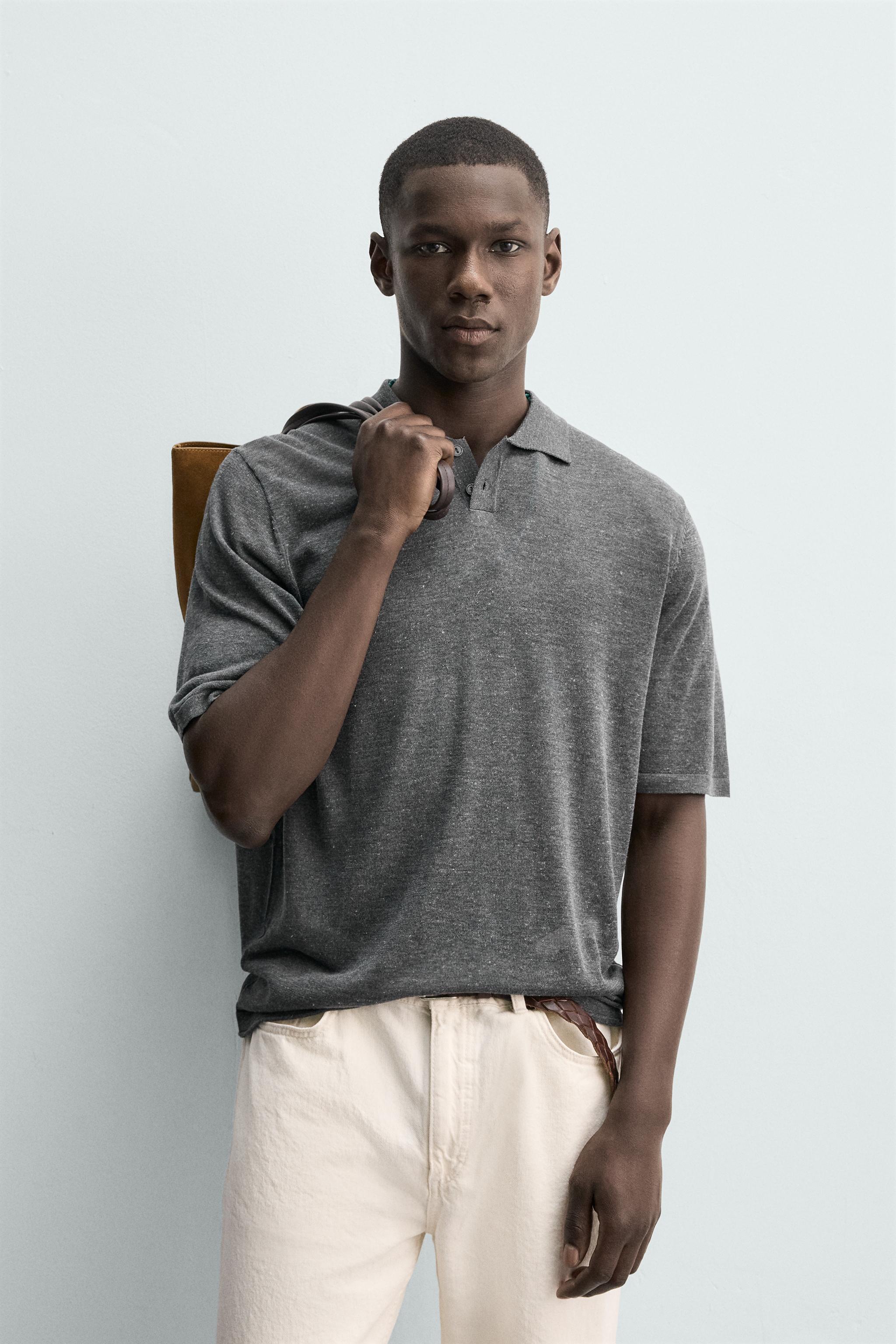 RELAXED FIT KNIT POLO SHIRT