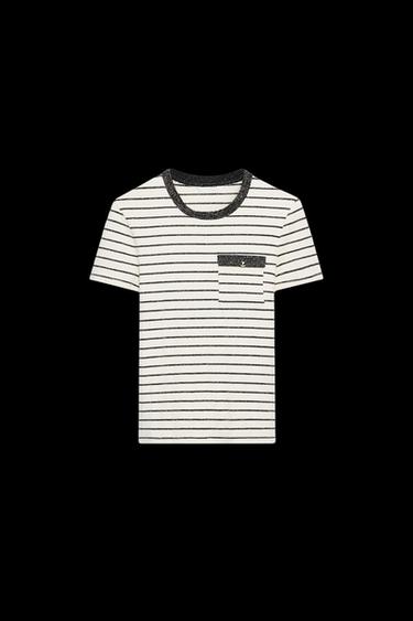 CAMISETA HILO METALIZADO TRICOT - Dorado de Zara - Imagen 0