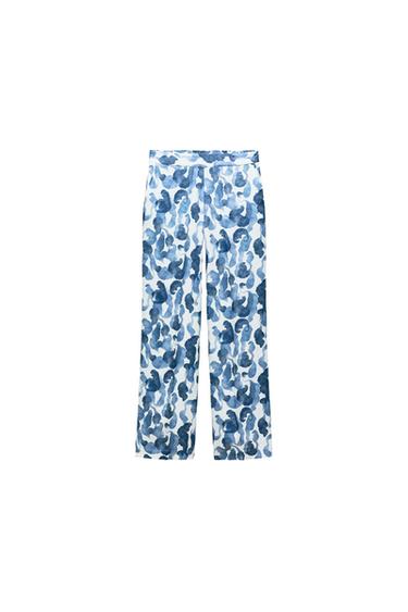 PRINTED STRAIGHT-CUT TROUSERS