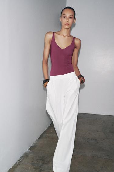 STRAPPY POLYAMIDE BODYSUIT - Purple by Zara - Image 1