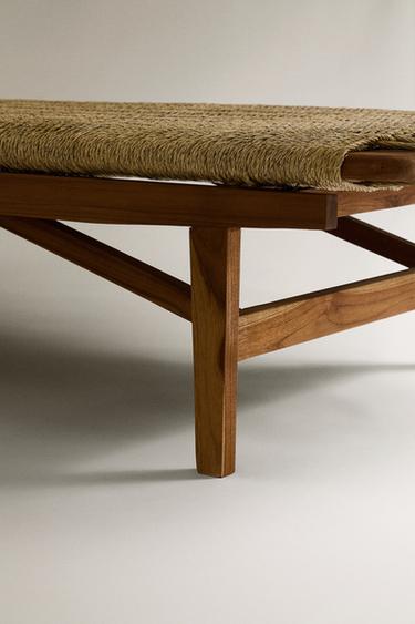 CHAISE LONGUE EXTÉRIEURE TECK - Beige clair de Zara - Image 3