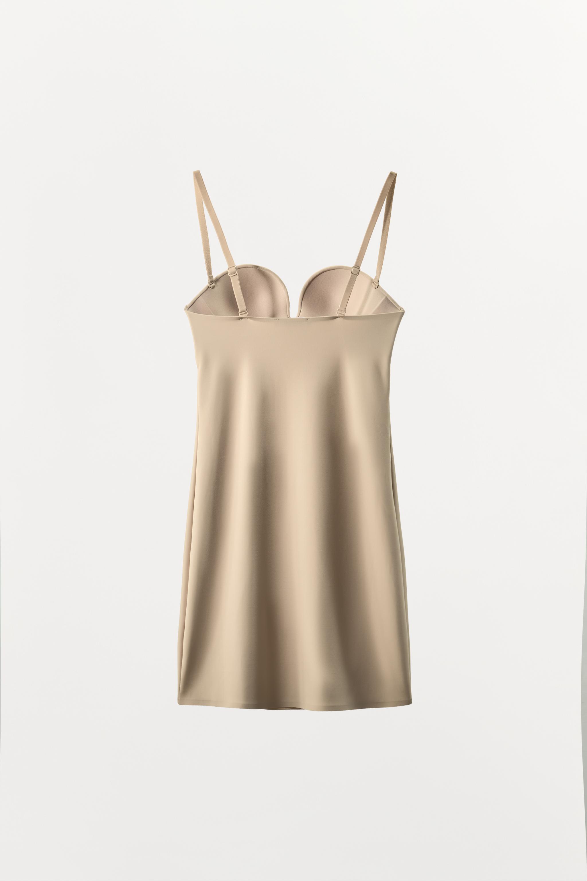 Женские платья Zara MINI DRESS WITH BODY SHAPE POLYAMIDE — фото 6