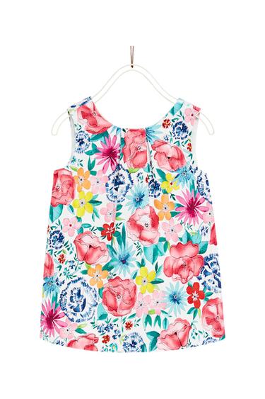 FLORAL TEXTURED WEAVE DRESS