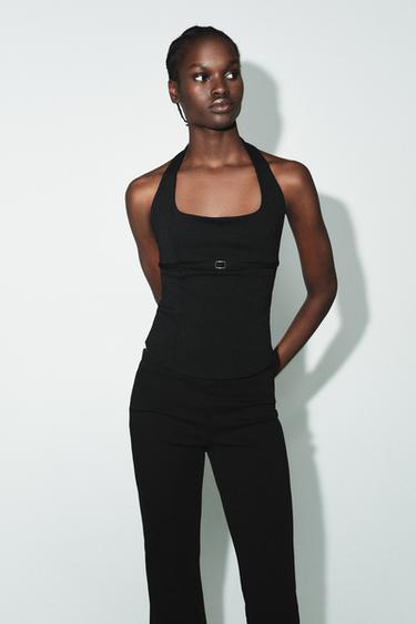 INTERLOCK FLARE TROUSERS - Black by Zara - Image 2