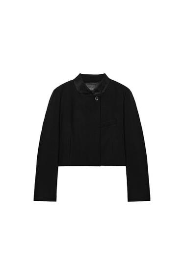 ZW COLLECTION CROPPED BLAZER - Black by Zara