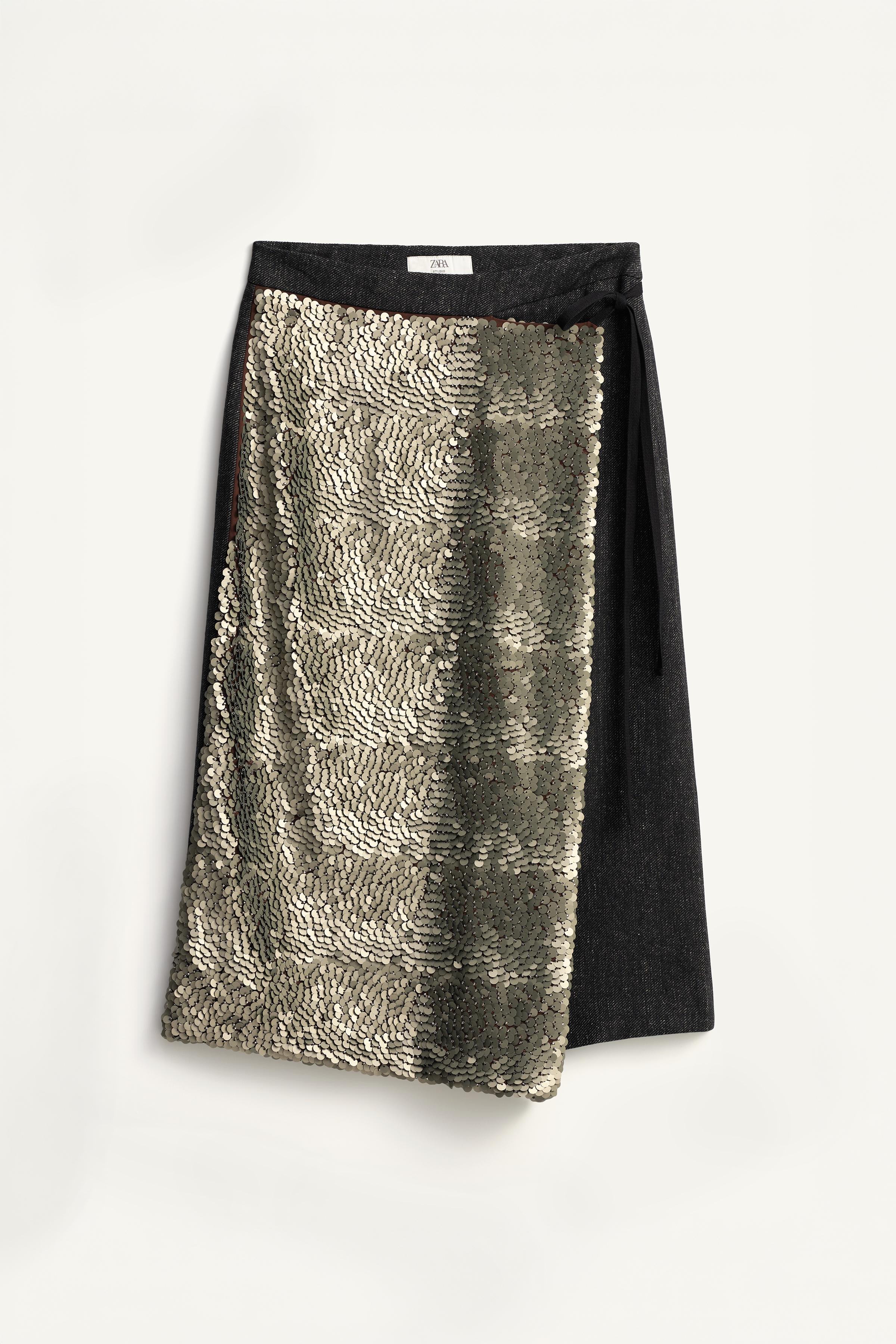 LIMITED EDITION COMBINED SEQUIN WRAP SKIRT