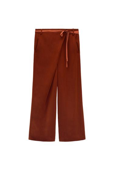 WRAP TROUSERS WITH TIED WAIST