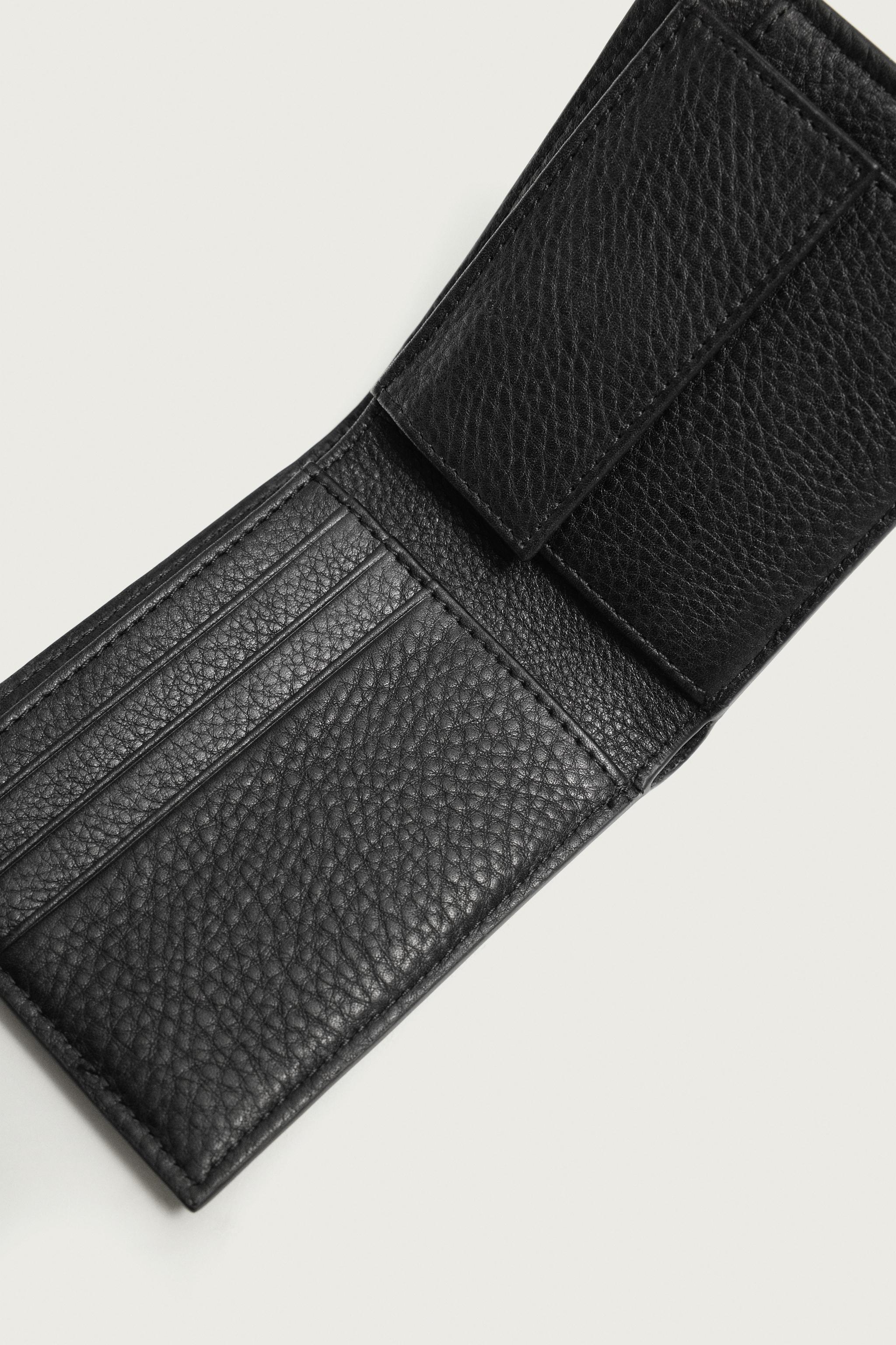Мужские кошельки Zara LEATHER WALLET — фото 3