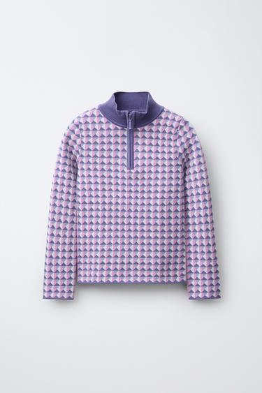 PULL EN MAILLE JACQUARD COLLECTION SKI - Rose / Mauve de Zara