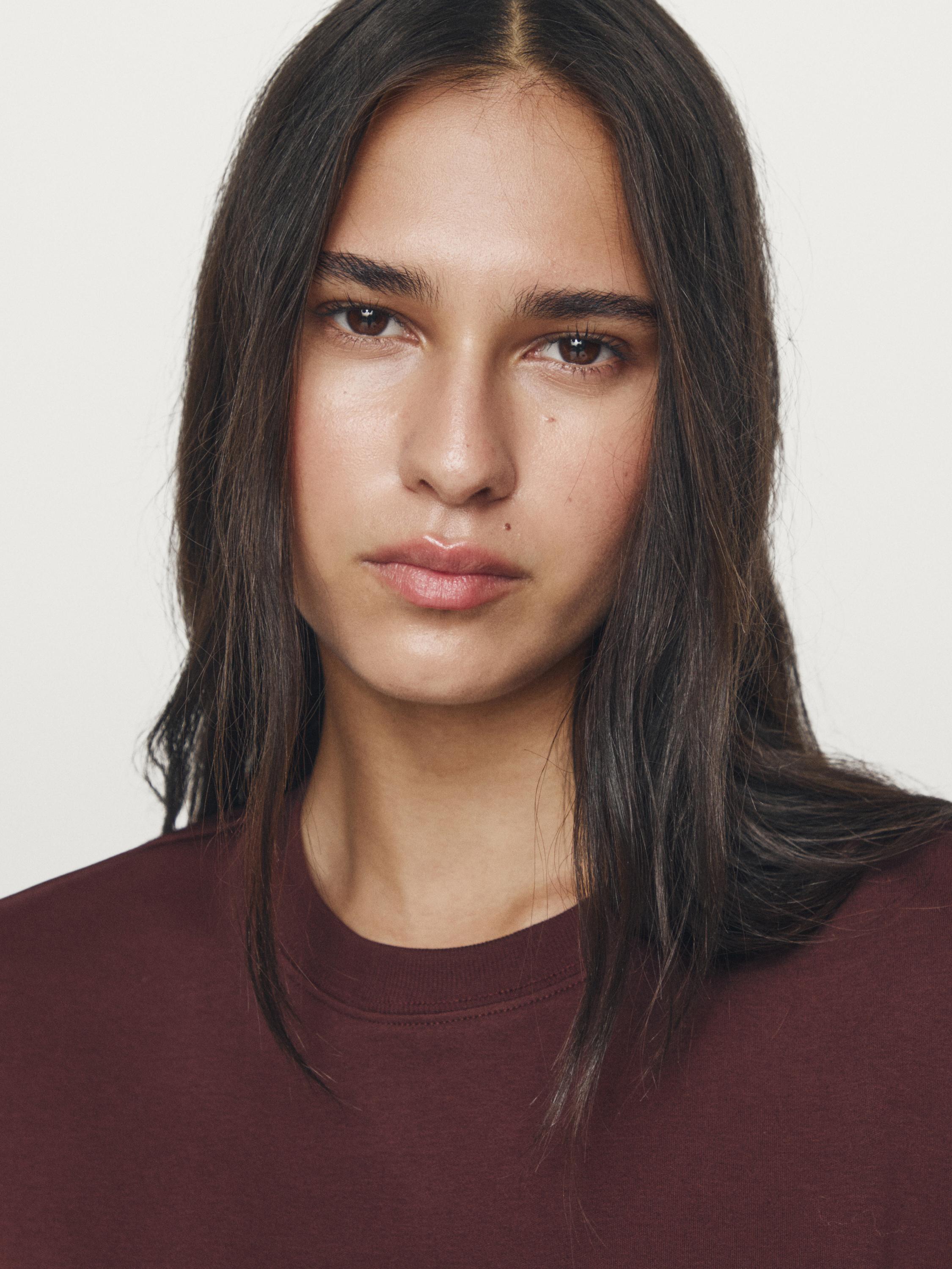 T-shirt à col rond 100 % coton interlock