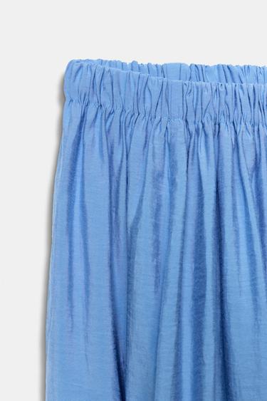 PANTALON FLUIDE VOLUME - Bleu de Zara - Image 8