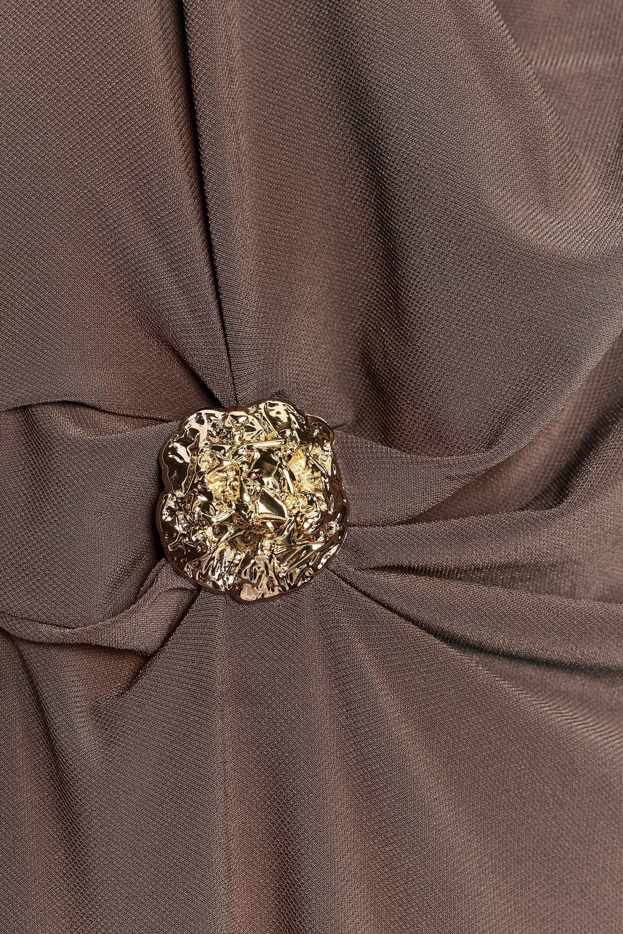 DRAPED DRESS WITH HARDWARE