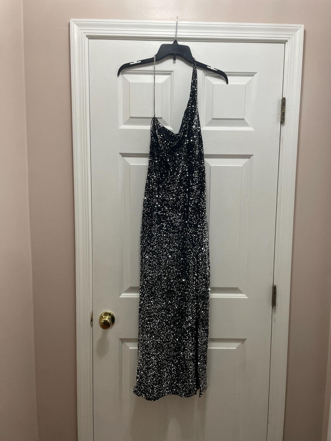 ASYMMETRIC SEQUIN DRESS - Image 3
