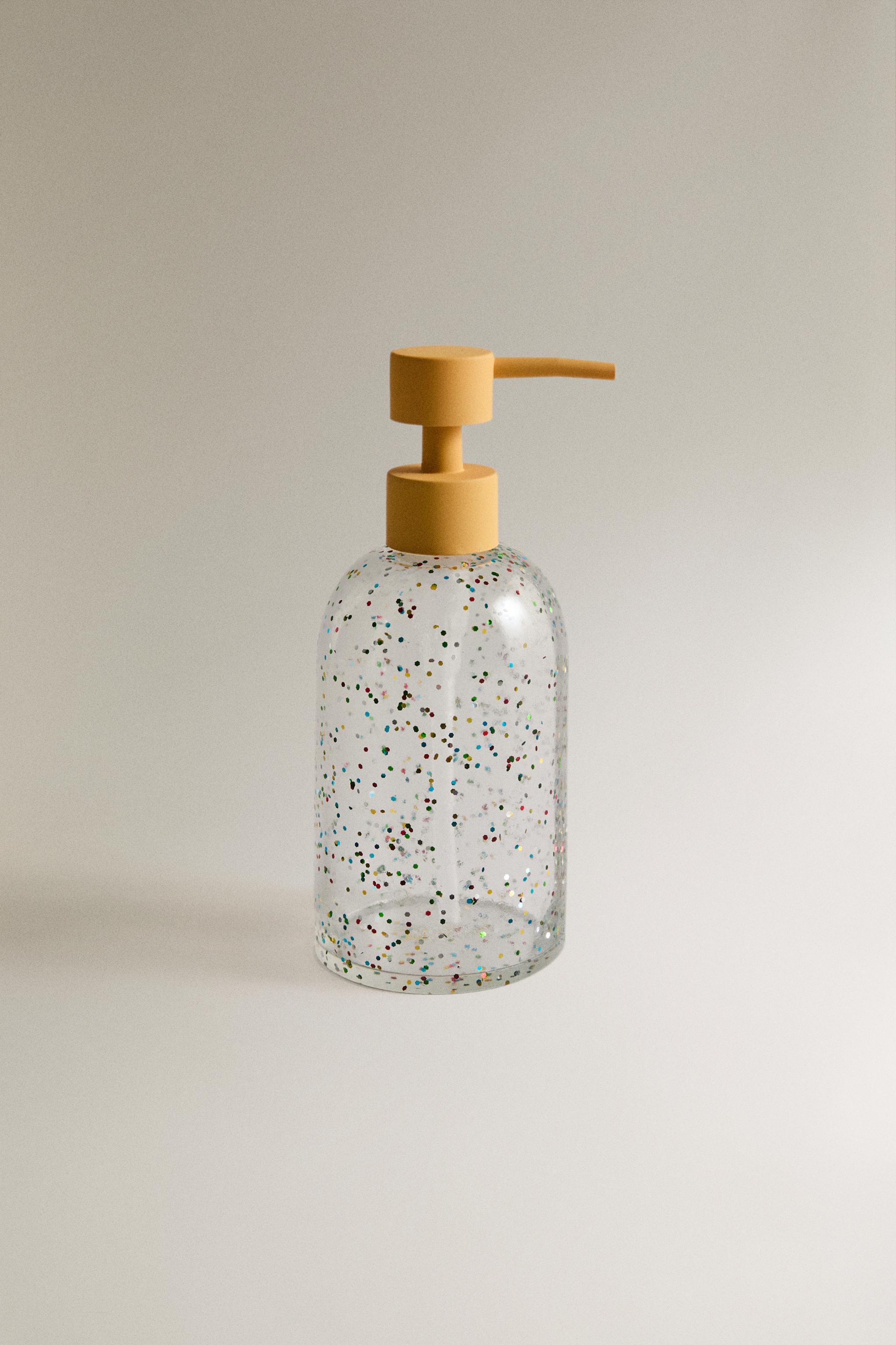 GLITTER RESIN SOAP DISPENSER — Multicoloured