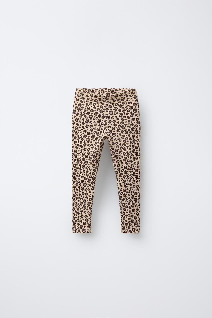 PRINTED RIBBED LEGGINGS