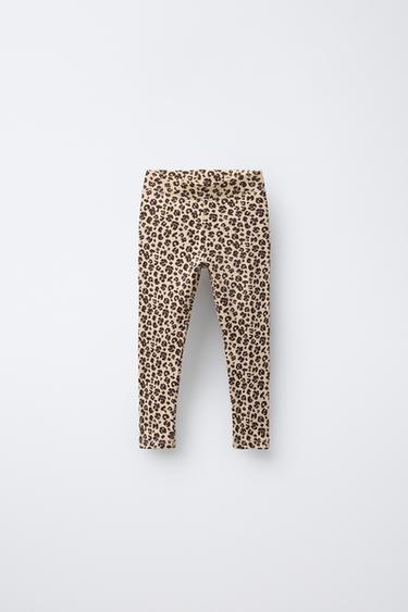 LEGGING RIB ESTAMPADO - Tostado de Zara