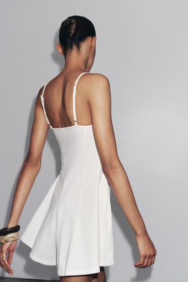 COTTON STRAPPY JUMPSUIT - Oyster-white by Zara - Image 2