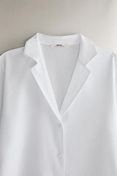 CHEMISE EN COTON - Blanc de Zara - Image 1