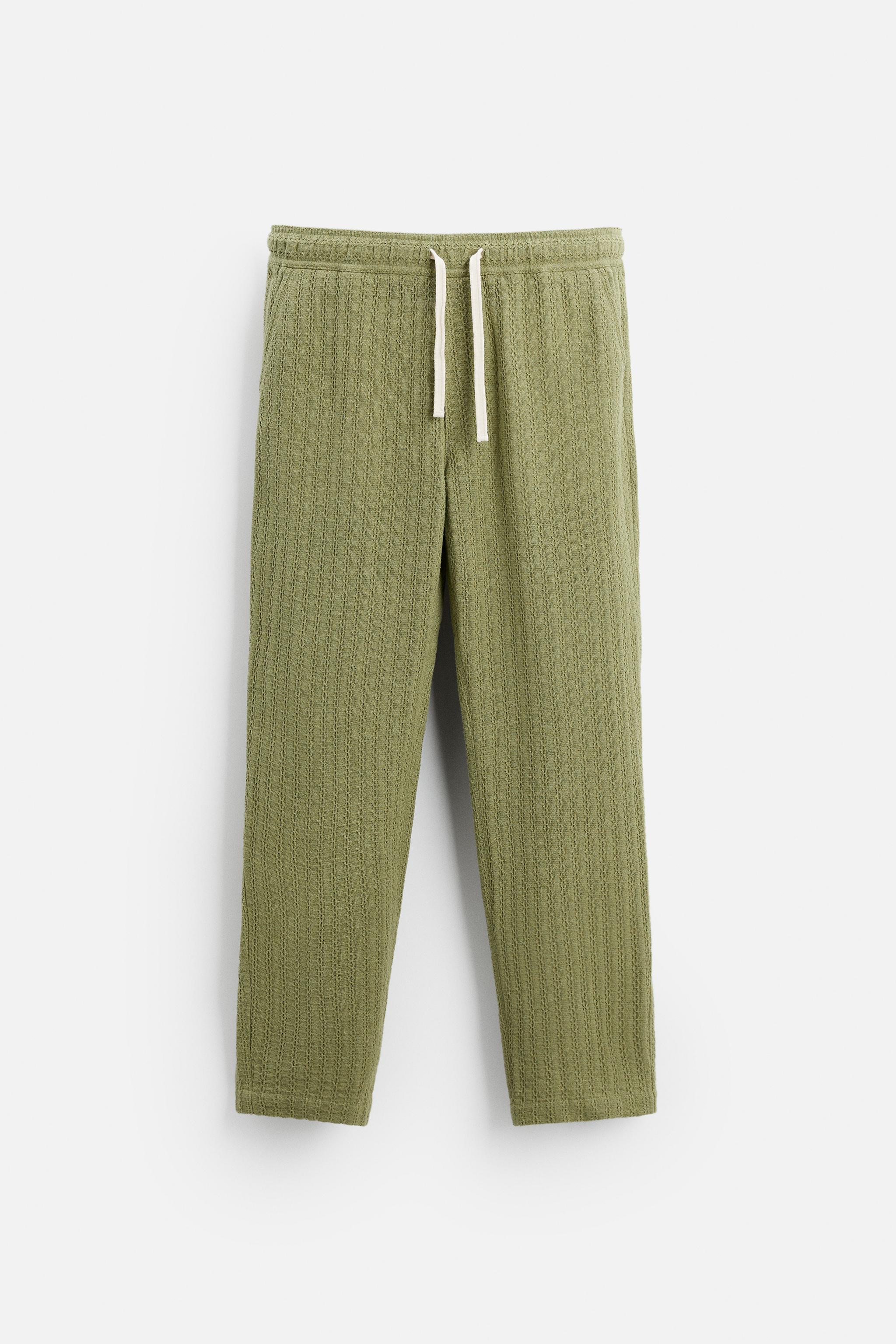 TEXTURED PANTS - Moss green | ZARA United States