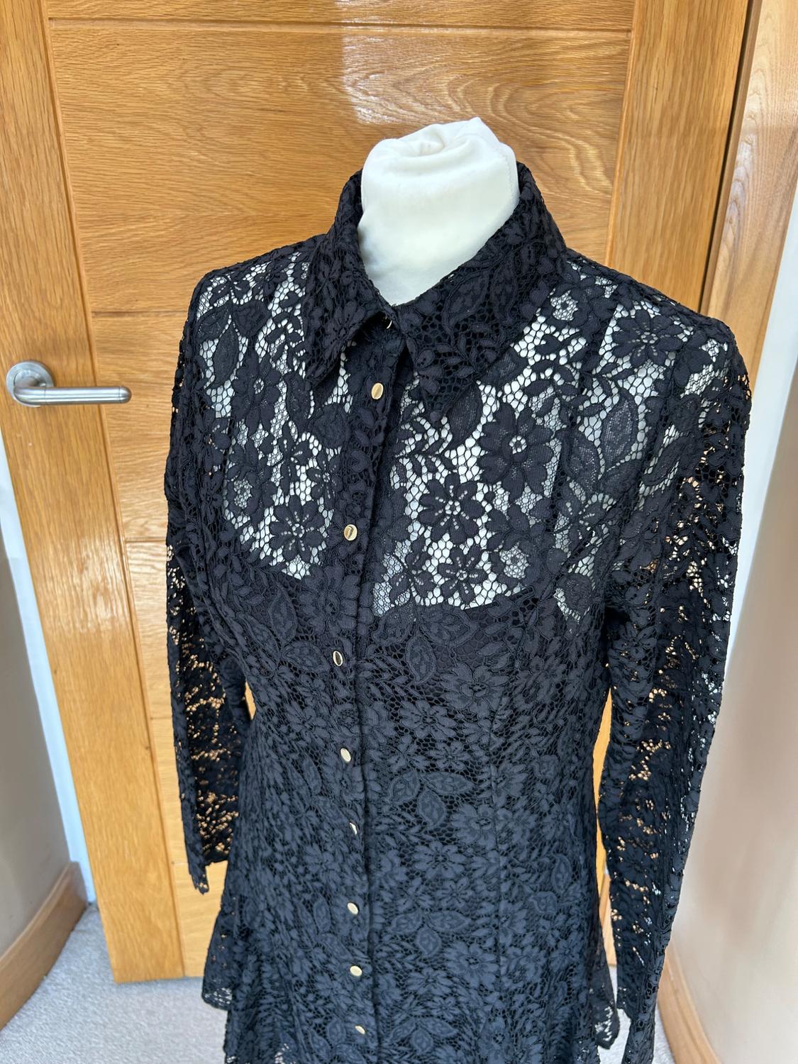 LACE SHIRT DRESS - Image 3