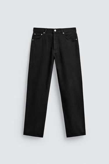 JEANS STRAIGHT FIT - Zara-ს Black