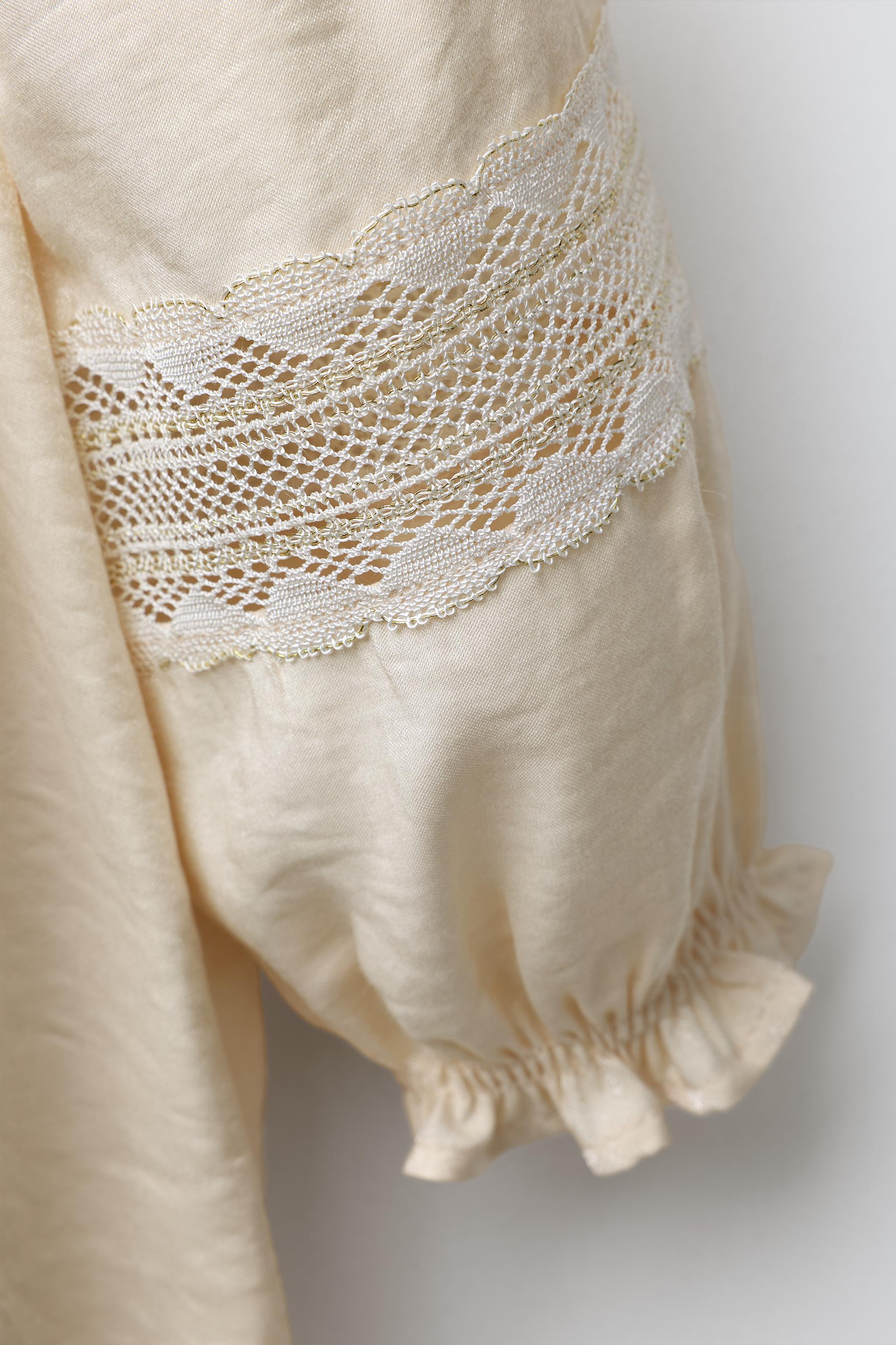 EMBROIDERED SATIN DRESS