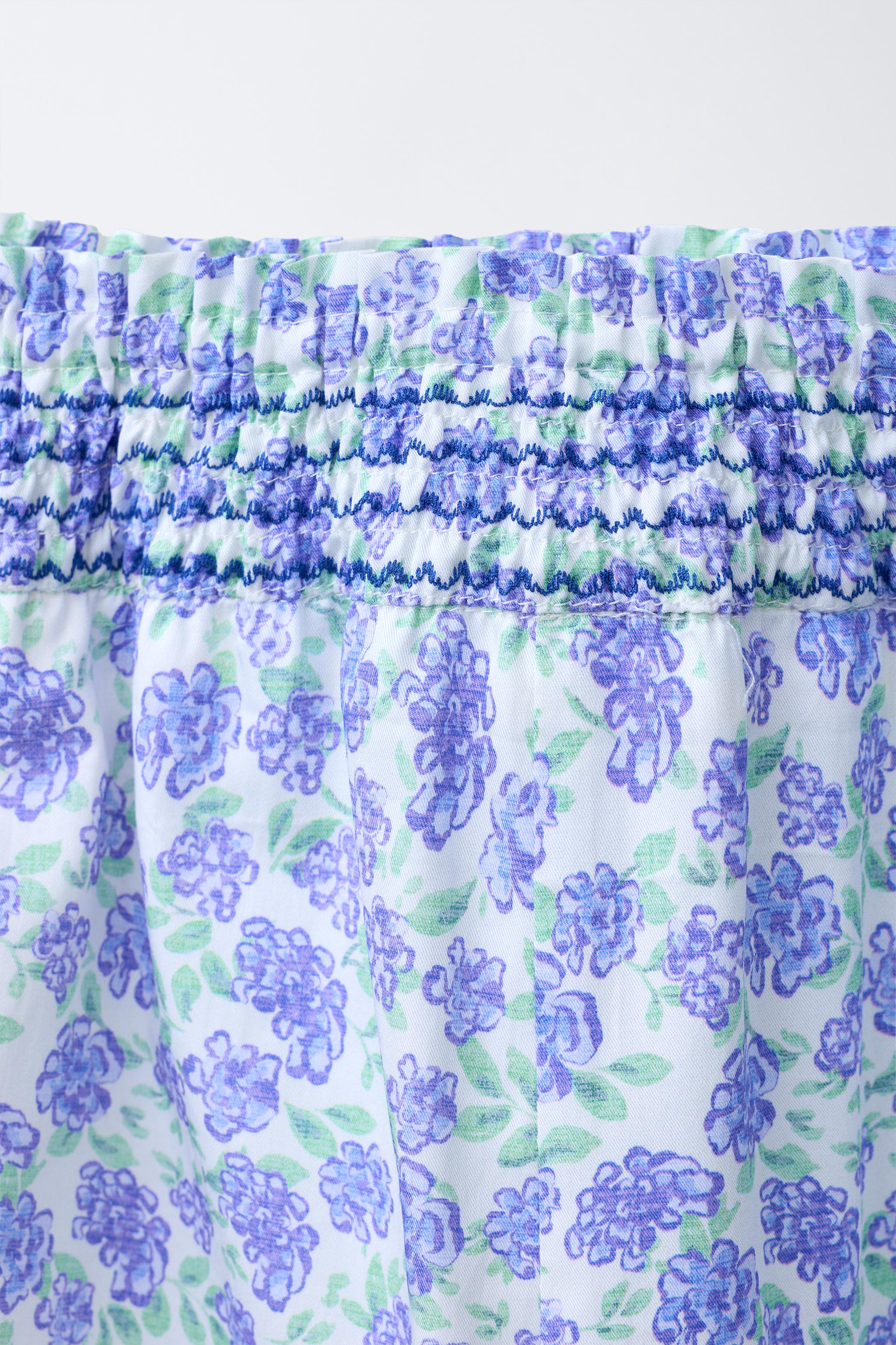 FLORAL PRINT WIDE LEG PANTS