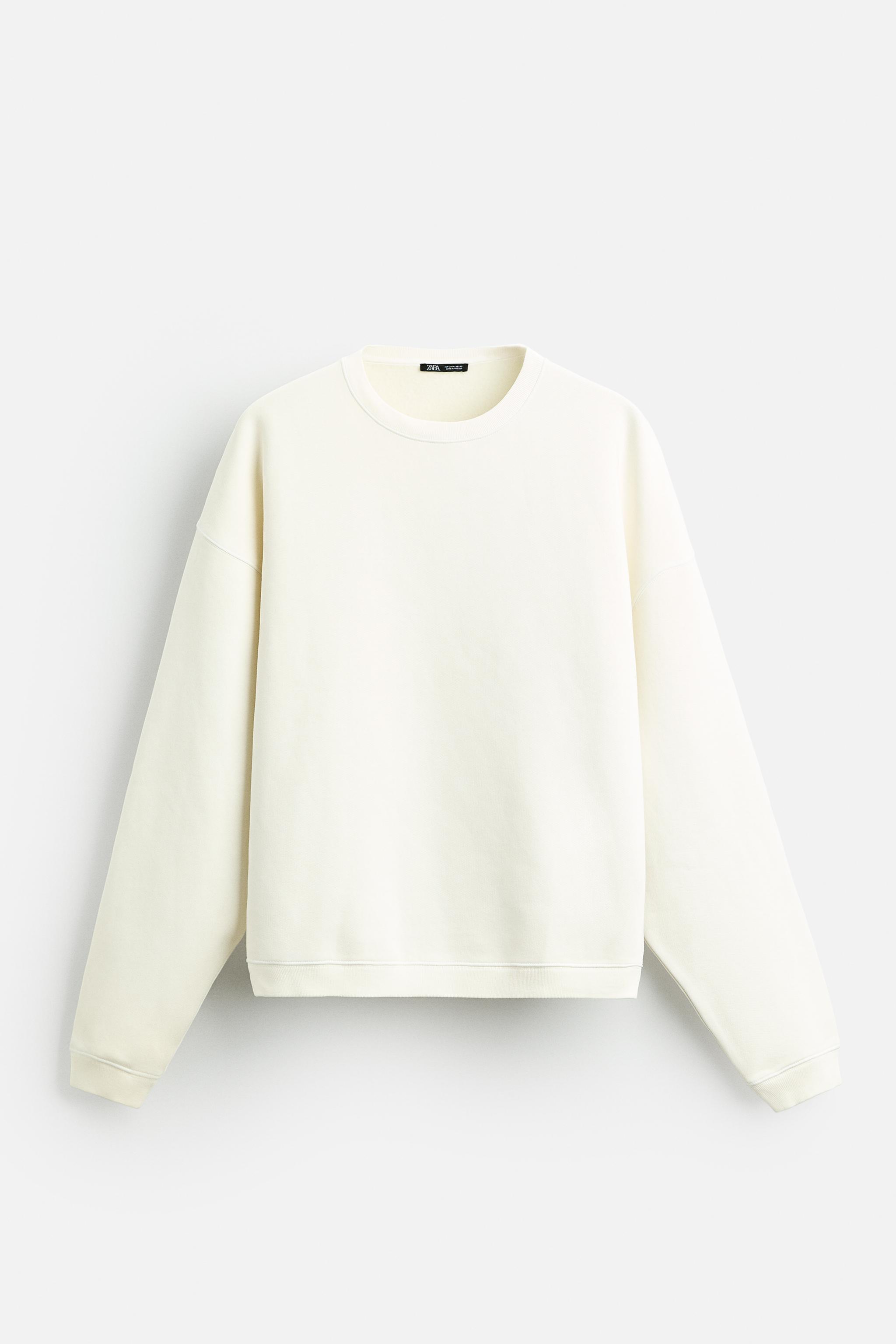 ★ZARA★ WASHED CREWNECK SWEATSHIRT PRINTED SWEATSHIRT - Anthracite grey | ZARA United States