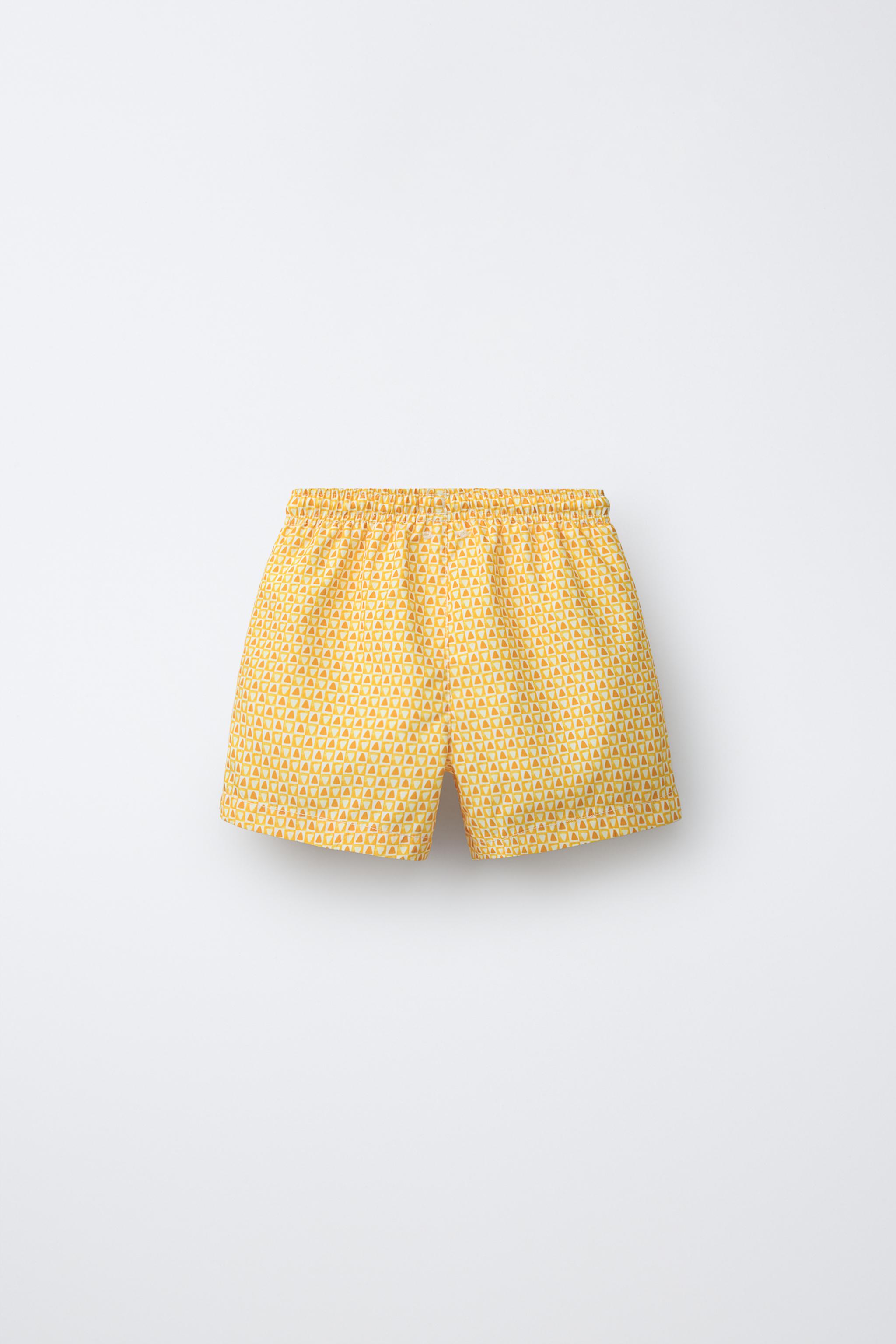 SHORT DE BAIN À IMPRIMÉ GÉOMÉTRIQUE (6-14 ANS)