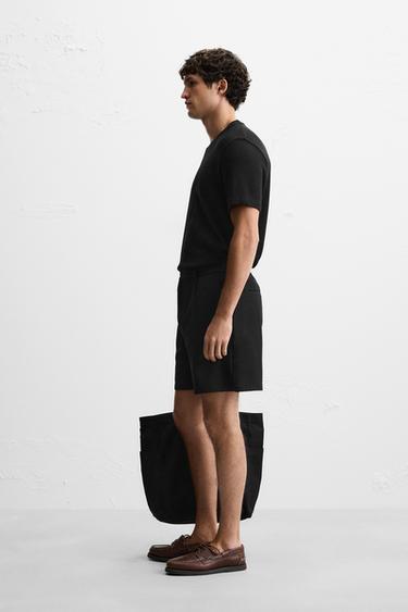 BASIC KNIT T-SHIRT - Black by Zara - Image 3