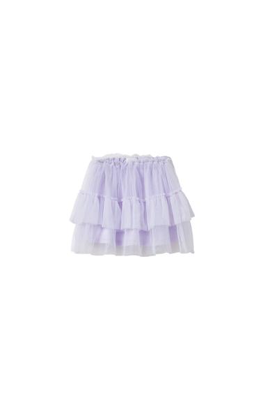 RUFFLED TULLE SKIRT