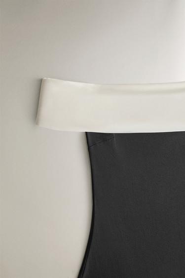 MAILLOT DE BAIN ÉPAULES DÉNUDÉES - Noir de Zara - Image 1