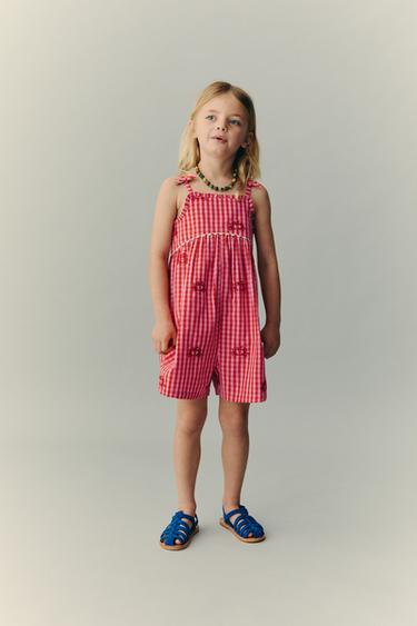 MONO CORTO CANGREJOS BORDADOS CASA LAWA X ZARA KIDS - Rojo de Zara