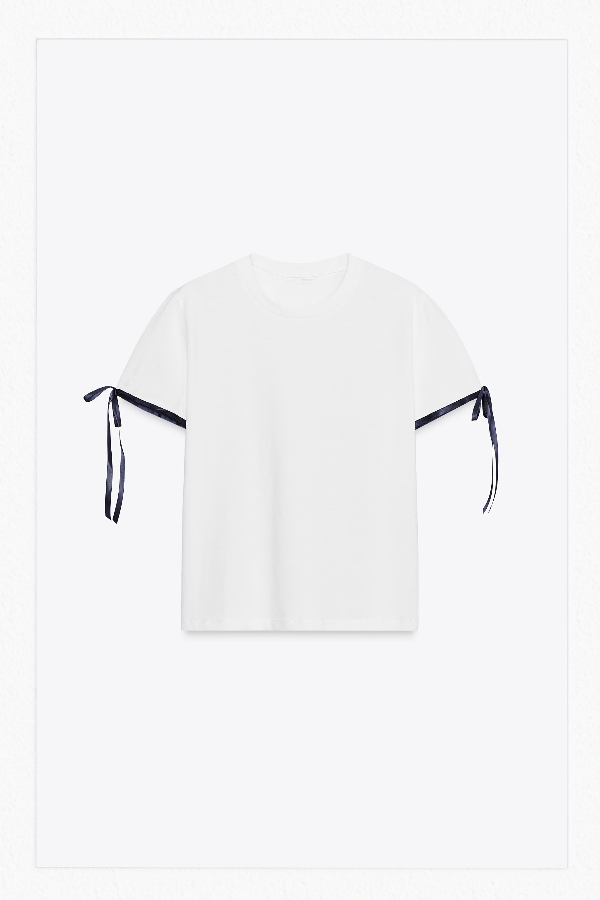 【ZARA】ホワイトロータスTシャツ ホワイト | 5644/178/250 THE WHITE LOTUS T-SHIRT - White | ZARA Australia